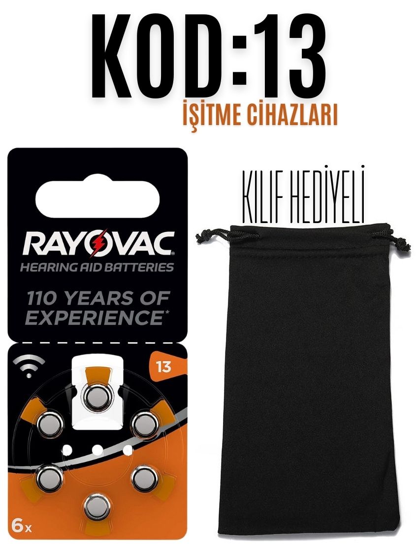 TransForMacion Rayovac KOD:13 İşitme Cihazı Pili Kılıfında 6 lı Set
