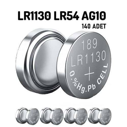 Transformacion 100+40 ADET LR1130 LR54 AG10 1.55V 10 Adet Alkaline Pil 716931