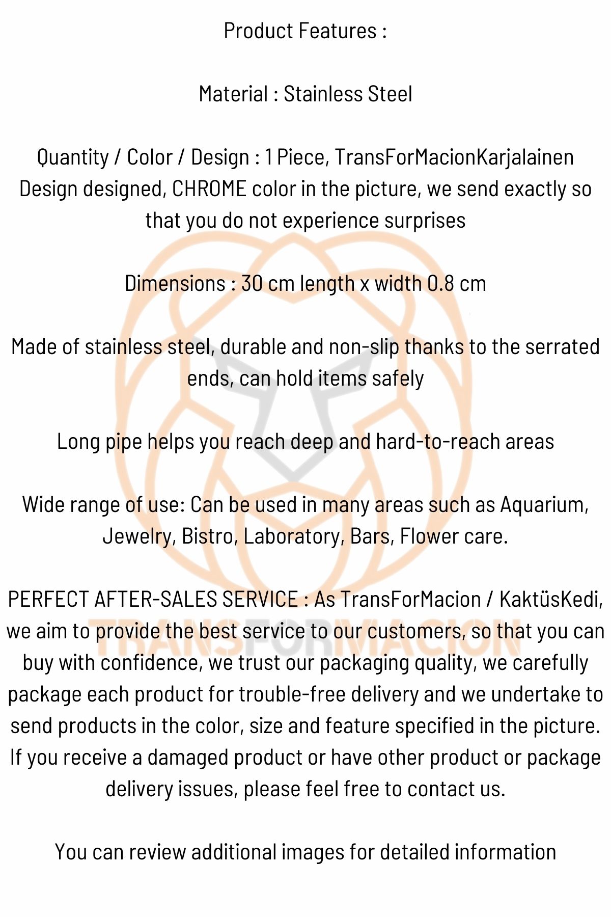 Uzun 30 cm Çelik Cımbız Karjalainen Design 719807