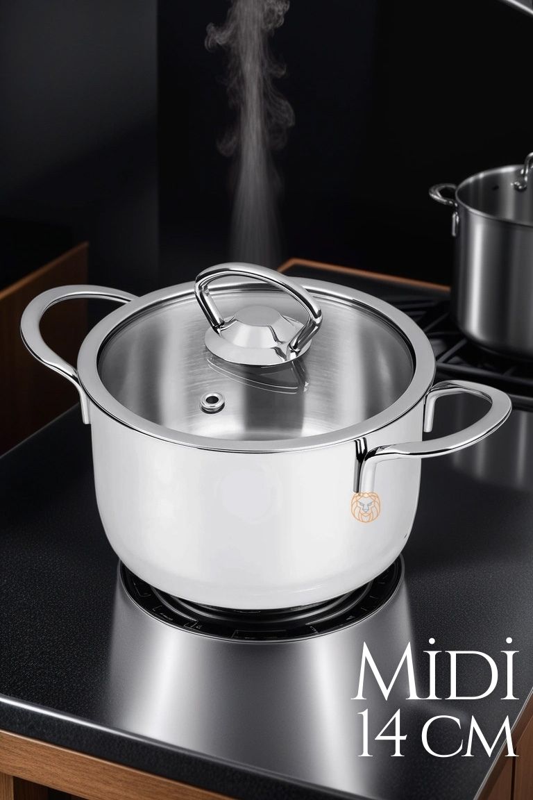 ModaCar Midi Çelik Tencere 14 cm
